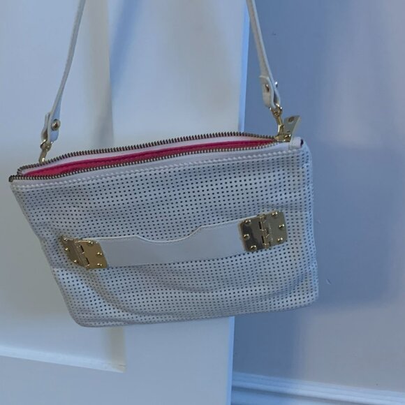 New Hayden Harnett Cream Leather Crossbody Bag - Picture 4 of 5